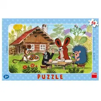 Puzzle Krtko na návšteve 15 Dino