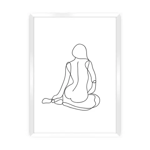 Dekoria Plagát Figure Line I, 21 x 30 cm , Ramka: Biała