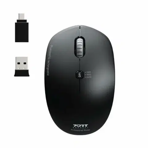 PORT CONNECT bezdrôtová myš COMBO PRO, čierna