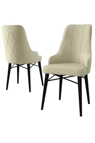 Súprava stoličiek (4 kusy) Neta - Cream, Black