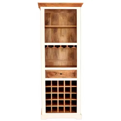 Barová skriňa Agni 70x190x45 indický masív mango