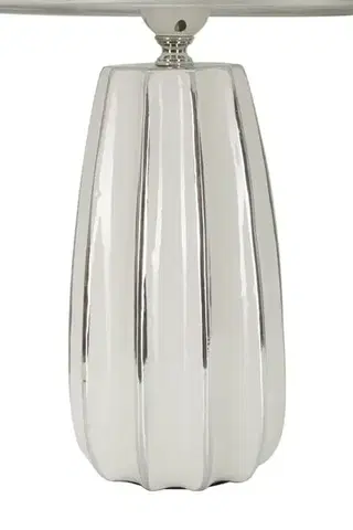 Stolná lampa Emmi 45 cm bielo-strieborná