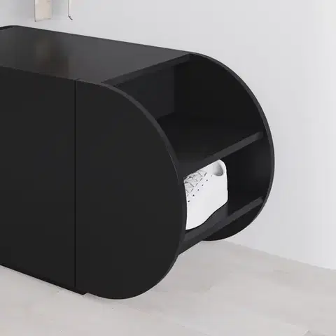 Skrinka na topánky / Botník Pozy Shoe Bench - Black