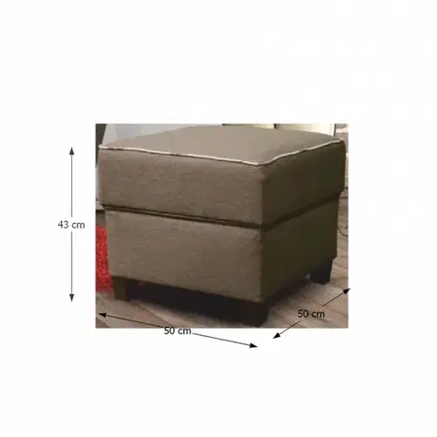 KONDELA Milo taburetka hnedá