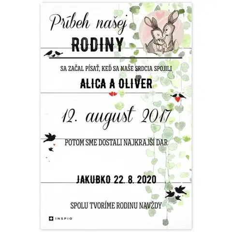 Obraz na stenu - Naša rodinná tabuľka