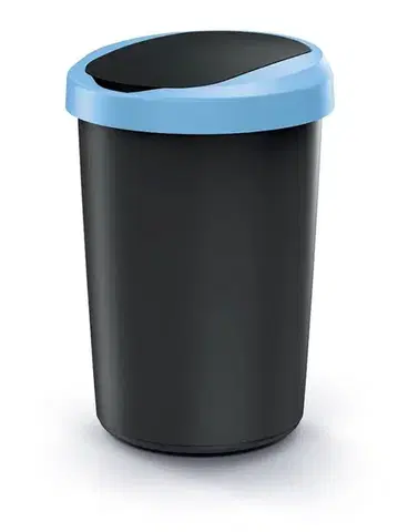 Odpadkový kôš COMPACTO 40 L čierny/svetlomodrý