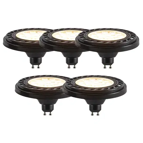 Sada 5 stmievateľných LED žiaroviek GU10 s 3-stupňovým stmievaním AR111 8W 700lm 2700K