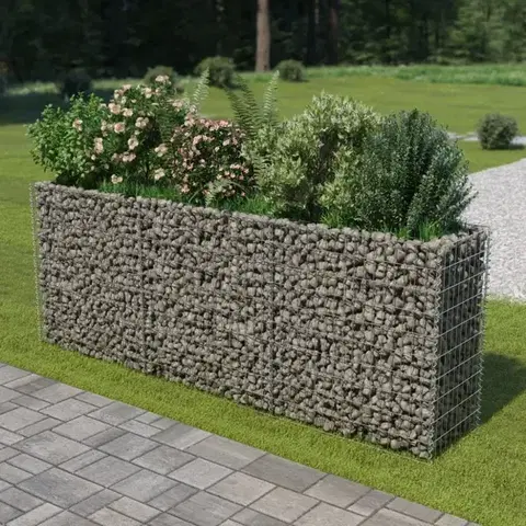 Gabiónový vyvýšený záhon pozinkovaná oceľ Dekorhome