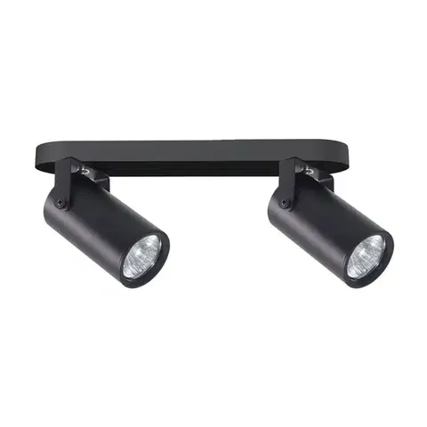 Stropná lampa Gary, čierna, 2x15W, tienidlo GU10, čierne