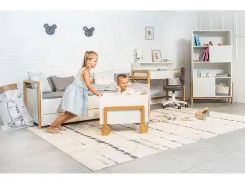 Detský úložný box Victor 60 cm biely