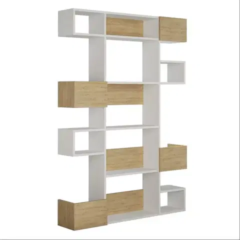 Knižnica Niho - White, Oak