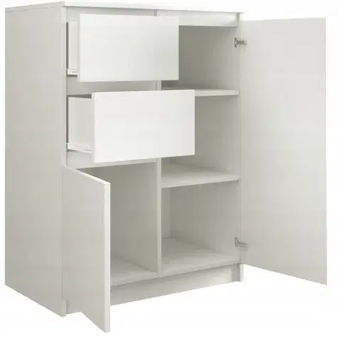 Moderná komoda 2D2S, biela