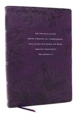 Peace of God Bible: Discover and Experience God's Shalom Throughout the Bible (NKJV, Purple Leathersoft, Red Letter, Comfort Print) - PhD Johnston