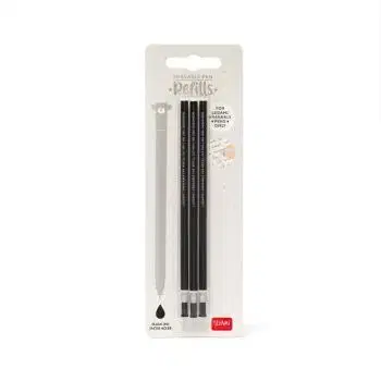 Legami Náhradné náplne do gumovacích pier 3ks čierna ERASABLE PENS - Legami
