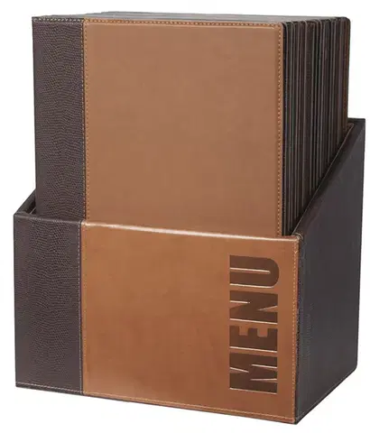 SECURIT Box s jedálnymi lístkami TRENDY, svetlo-hnedá (20 ks)