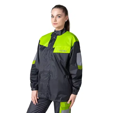 Moto pláštenka W-TEC Igava Farba čierna-fluo zelená, Veľkosť M