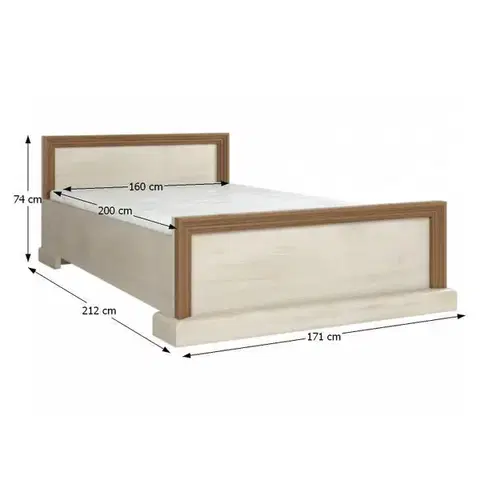 Posteľ ROYAL 160x200 Tempo Kondela