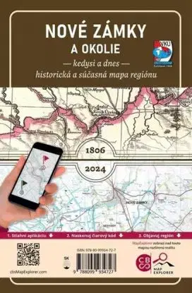Porovnávacia mapa Nové Zámky a okolie – kedysi a dnes