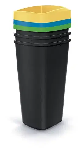 Súprava odpadkových košov COMPACTO 3x25 L čierna