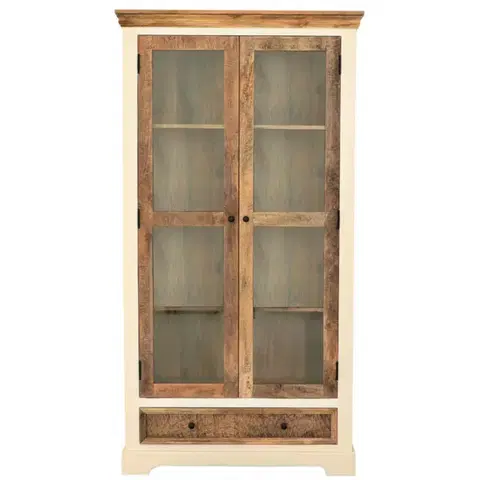 Vitrína Agni 100x190x45 indický masív mango