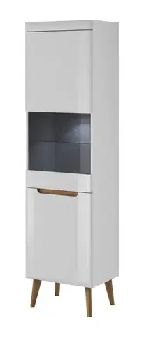 Vitrína Nordi 53 cm biela/dub Riviéra