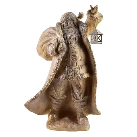 Vianočná figúrka svätý Mikuláš Santa Lila 41 cm hnedá