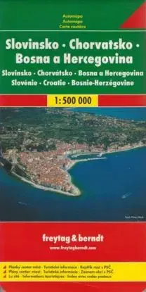Slovinsko, Chorvatsko, Bosna a Hercegovina 1: 500 000 automapa