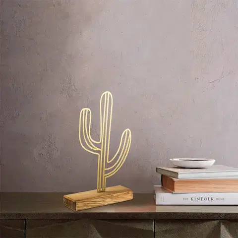 Dekoratívny predmet Cactus - Gold