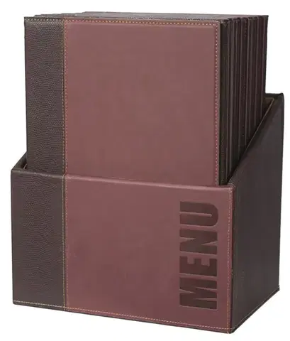 SECURIT Box s jedálnymi lístkami TRENDY, vínova (20 ks)