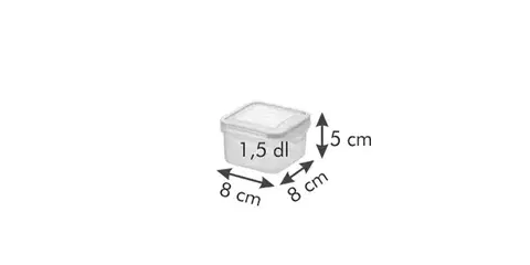 Tescoma mini dóza FRESHBOX, 3 ks, štvorcová
