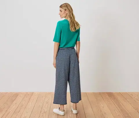 Štruktúrované nohavice culotte