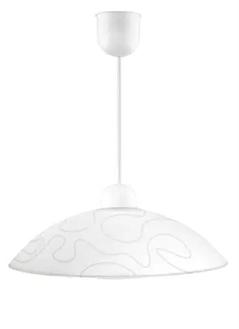 Závesná lampa Malibu z bieleho skla
