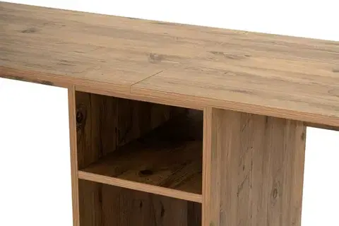 Písací stôl Twin Study Desk - Atlantic Pine, Black