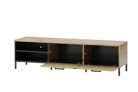 LOVENA 25 TV stolík, dub artisan/čierna