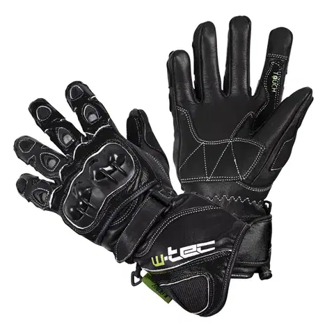 Motocyklové rukavice W-TEC Supreme EVO Farba čierno-zelená, Veľkosť S