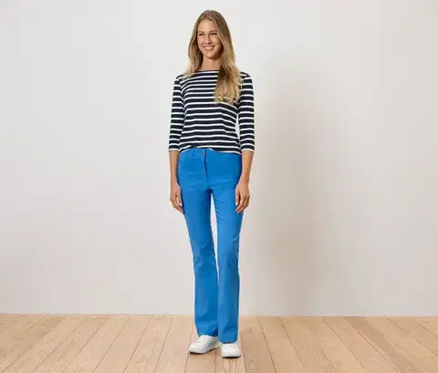 Bengalínové nohavice Bootcut, modré