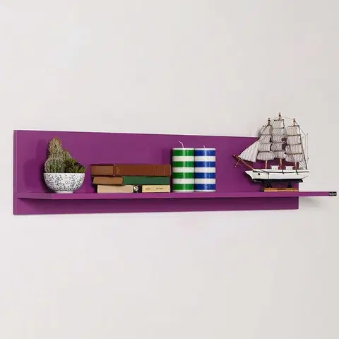 Nástenná polica RAF 120x25 cm - výber z 5 prevedení