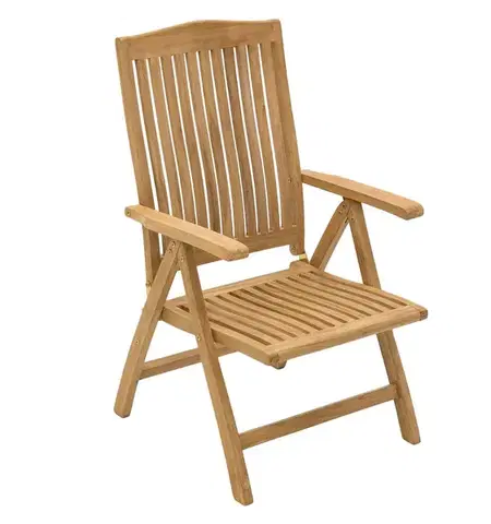DEOKORK Záhradné teakové polohovacie kreslo LAGUNA (teak)