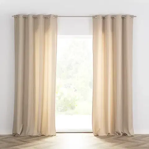 Dekoria Záves BASIC s kolieskami 140x280 cm krémovy 1 ks., 140 cm x 280 cm