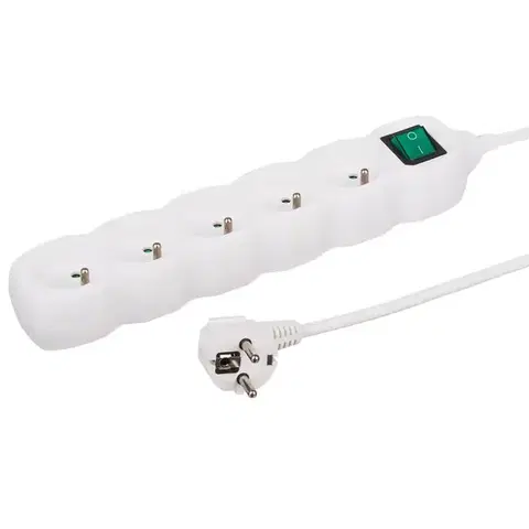 Predlžovací kábel 5G 3X1 Z/U 1,5M 35515 biely