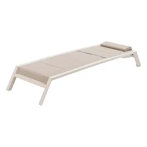 DEOKORK Kovové lehátko LISABON (ivory)