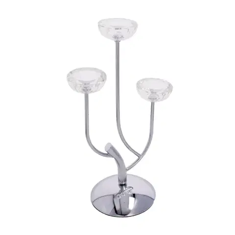 Dekoria Svietnik Elisabeth silver wys. 44,5cm, 25x16x44,5cm