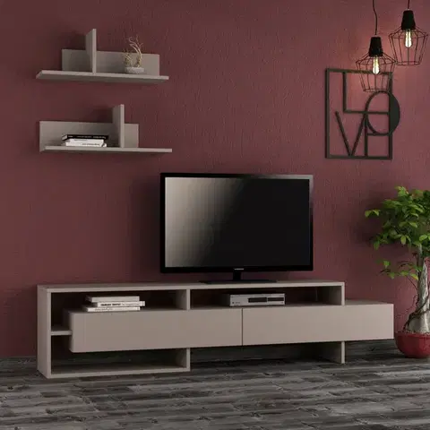 Obývacia stena GARA 180 cm svetlá mocha