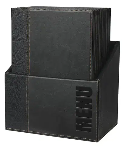 SECURIT Box s jedálnymi lístkami TRENDY, čierna (20 ks)