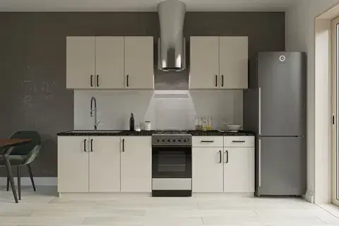 SILVER jednoduchá kuchynská linka 200 cm, kašmír
