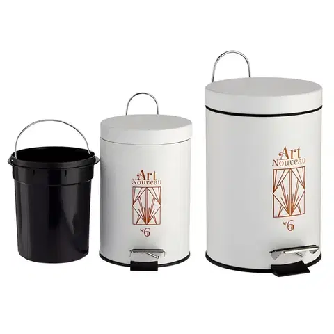 Odpadkový kôš ART DECO 3 L biely