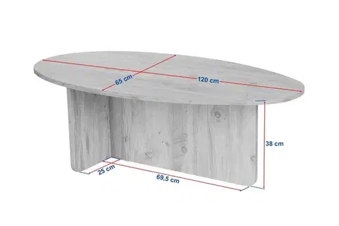 Konferenčný stolík Orba - Walnut