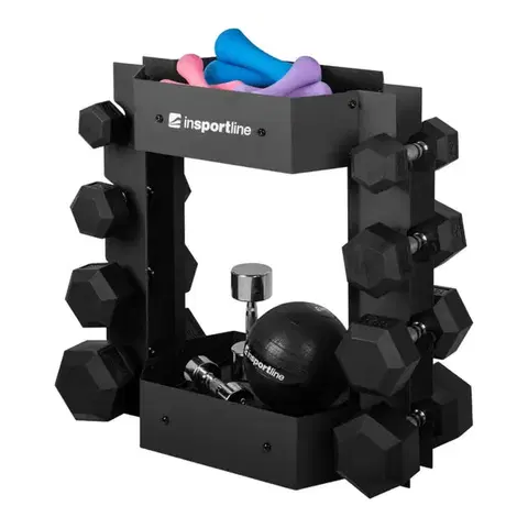 Stojan na činky inSPORTline RK3020 • 8 pozícií + 2 police