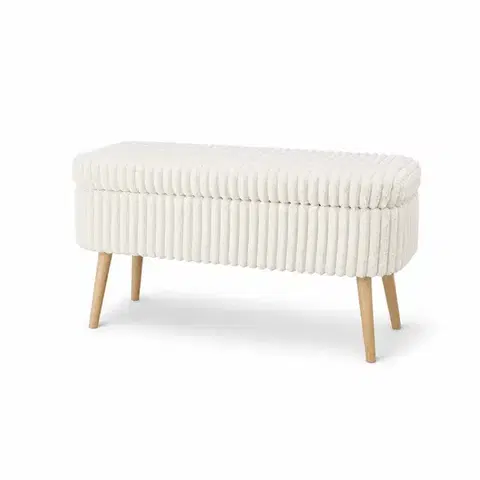 Taburetka Oslo s úložným priestorom 90 cm ľan Toscano - výber z 4 prevedení