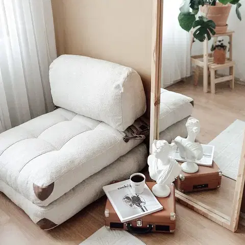Kreslo Fold Teddy Cream